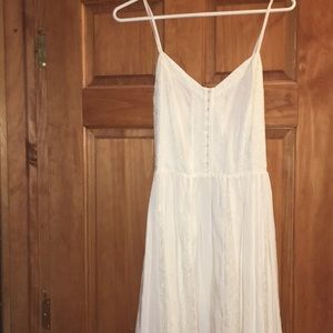 White dress with lace.